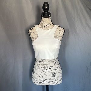 Xscape | White Racerback Crop Top for Women in Women’s Size 4